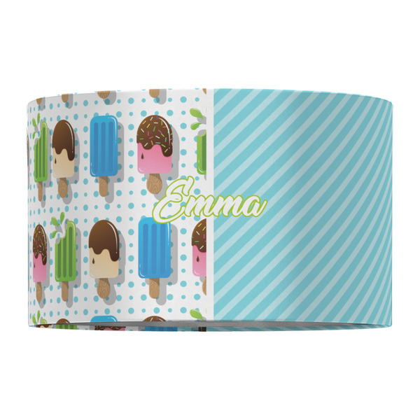 Popsicles and Polka Dots 12" Drum Lampshade - FRONT (Fabric)