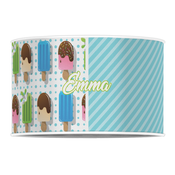 Popsicles and Polka Dots 12" Drum Lampshade - FRONT (Poly Film)
