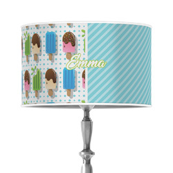 Popsicles and Polka Dots 12" Drum Lamp Shade - Poly-film (Personalized)