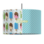 Popsicles and Polka Dots 12" Drum Pendant Lamp - Fabric (Personalized)