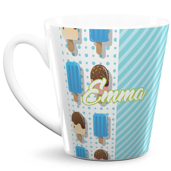 Custom Popsicles and Polka Dots 12 Oz Latte Mug (Personalized)
