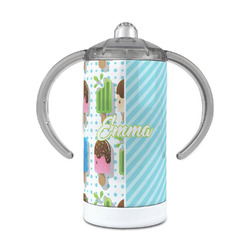 Popsicles and Polka Dots 12 oz Stainless Steel Sippy Cup (Personalized)