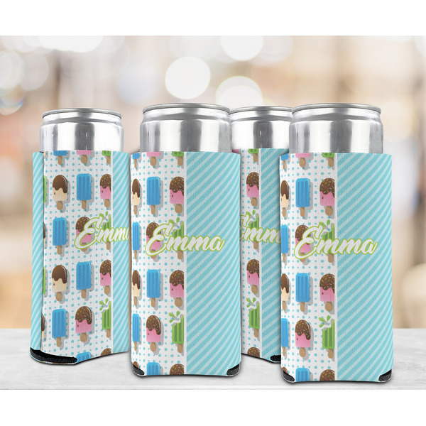 Popsicles and Polka Dots 12oz Tall Can Sleeve - Set of 4 - LIFESTYLE