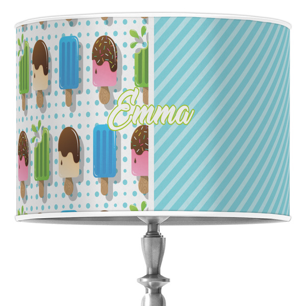 Custom Popsicles and Polka Dots 16" Drum Lamp Shade - Poly-film (Personalized)