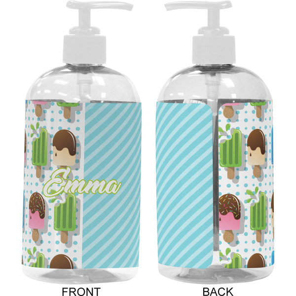 Popsicles and Polka Dots 16 oz Plastic Liquid Dispenser- Approval- White