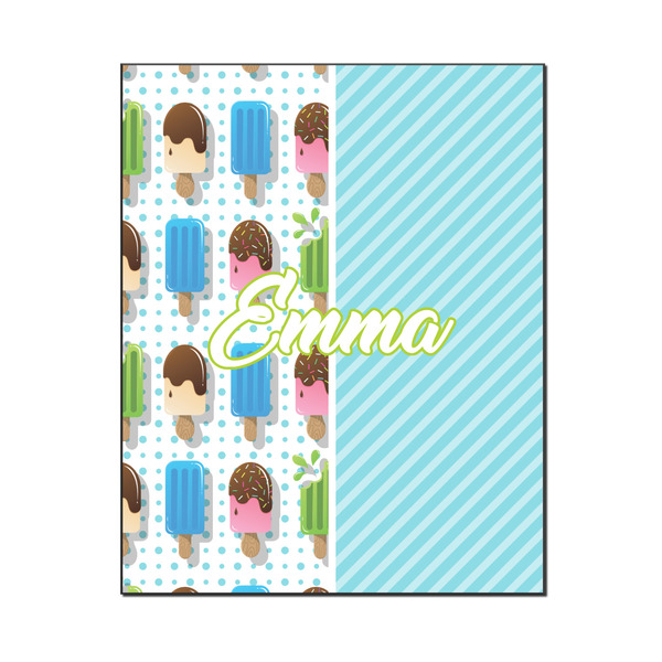 Custom Popsicles and Polka Dots Wood Print - 16x20 (Personalized)