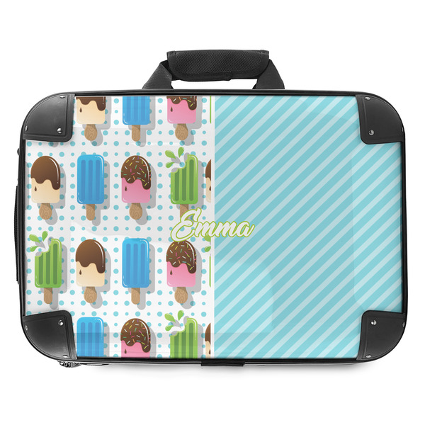Custom Popsicles and Polka Dots Hard Shell Briefcase - 18" (Personalized)