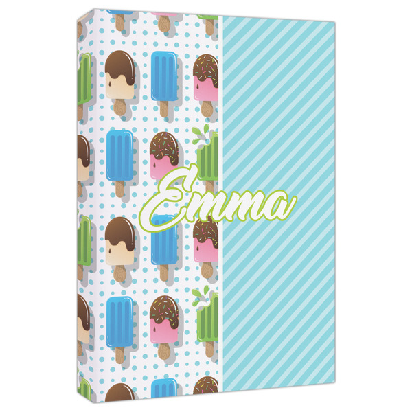 Custom Popsicles and Polka Dots Canvas Print - 20x30 (Personalized)