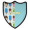 Popsicles and Polka Dots Iron On Shield Patch B w/ Name or Text