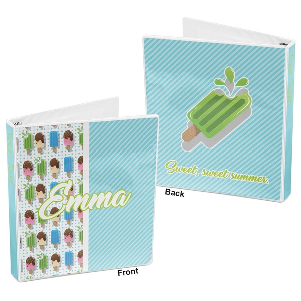 Popsicles and Polka Dots 3-Ring Binder Front and Back