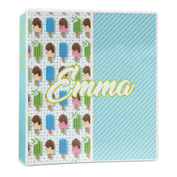 Custom Popsicles and Polka Dots 3-Ring Binder - 1 inch (Personalized)