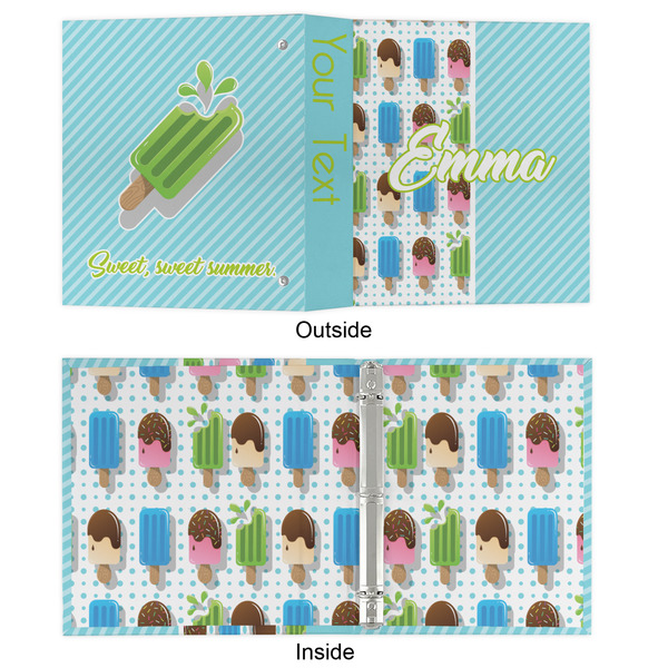 Popsicles and Polka Dots 3 Ring Binders - Full Wrap - 1" - APPROVAL