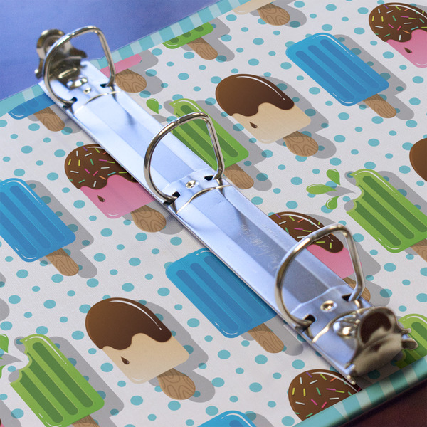 Popsicles and Polka Dots 3 Ring Binders - Full Wrap - 1" - DETAIL