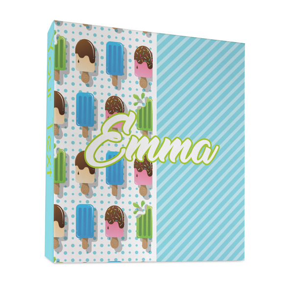 Custom Popsicles and Polka Dots 3 Ring Binder - Full Wrap - 1" (Personalized)