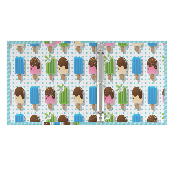 Popsicles and Polka Dots 3 Ring Binders - Full Wrap - 1" - OPEN INSIDE