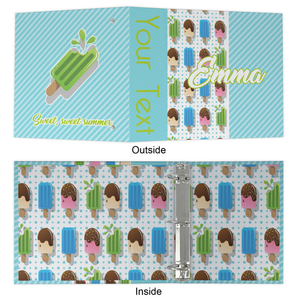 Popsicles and Polka Dots 3 Ring Binders - Full Wrap - 2" - APPROVAL