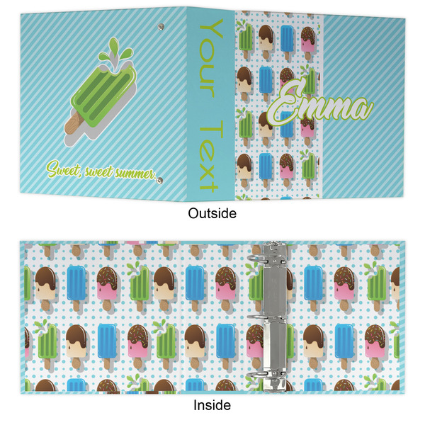 Popsicles and Polka Dots 3 Ring Binders - Full Wrap - 3" - APPROVAL