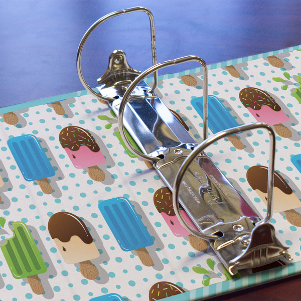 Popsicles and Polka Dots 3 Ring Binders - Full Wrap - 3" - DETAIL