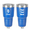 Popsicles and Polka Dots 30 oz Stainless Steel Ringneck Tumbler - Blue - Double Sided - Front & Back