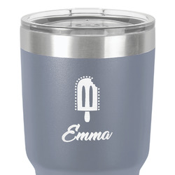 Popsicles and Polka Dots 30 oz Stainless Steel Tumbler - Grey - Double-Sided (Personalized)