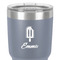 Popsicles and Polka Dots 30 oz Stainless Steel Ringneck Tumbler - Grey - Close Up