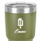 Popsicles and Polka Dots 30 oz Stainless Steel Ringneck Tumbler - Olive - Close Up