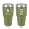 Popsicles and Polka Dots 30 oz Stainless Steel Ringneck Tumbler - Olive - Double Sided - Front & Back