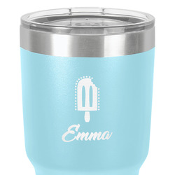 Popsicles and Polka Dots 30 oz Stainless Steel Tumbler - Teal - Double-Sided (Personalized)