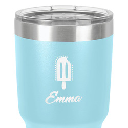 Popsicles and Polka Dots 30 oz Stainless Steel Tumbler - Teal - Single-Sided (Personalized)