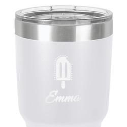 Popsicles and Polka Dots 30 oz Stainless Steel Tumbler - White - Double-Sided (Personalized)