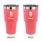 Popsicles and Polka Dots 30 oz Stainless Steel Ringneck Tumblers - Coral - Double Sided - APPROVAL