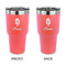 Popsicles and Polka Dots 30 oz Stainless Steel Tumbler - Coral - Double Sided (Personalized)
