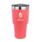 Popsicles and Polka Dots 30 oz Stainless Steel Ringneck Tumblers - Coral - FRONT