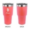 Popsicles and Polka Dots 30 oz Stainless Steel Ringneck Tumblers - Coral - Single Sided - APPROVAL