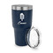 Popsicles and Polka Dots 30 oz Stainless Steel Ringneck Tumblers - Navy - LID OFF