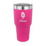 Popsicles and Polka Dots 30 oz Stainless Steel Tumbler - Pink - Single Sided (Personalized)