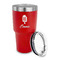Popsicles and Polka Dots 30 oz Stainless Steel Ringneck Tumblers - Red - LID OFF
