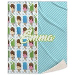 Popsicles and Polka Dots Sherpa Throw Blanket (Personalized)