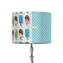 Popsicles and Polka Dots 8" Drum Lamp Shade - Fabric (Personalized)