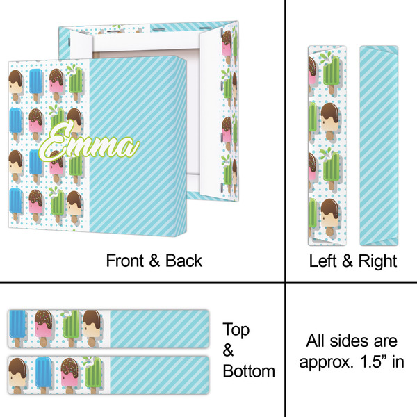 Popsicles and Polka Dots 8x8 - Canvas Print - Approval