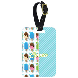 Popsicles and Polka Dots Metal Luggage Tag w/ Name or Text