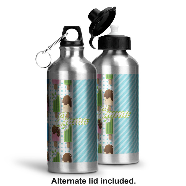 Popsicles and Polka Dots Aluminum Water Bottle - Alternate lid options