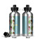 Popsicles and Polka Dots Aluminum Water Bottle - Front and Back