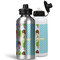 Popsicles and Polka Dots Aluminum Water Bottles - MAIN (white &silver)