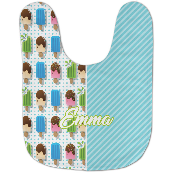 Popsicles and Polka Dots Baby Bib - AFT flat