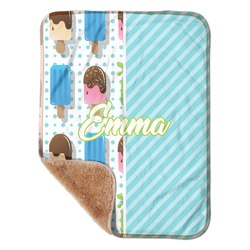 Popsicles and Polka Dots Sherpa Baby Blanket 30" x 40" (Personalized)