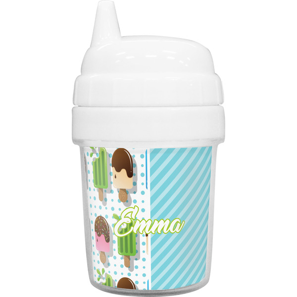 Custom Popsicles and Polka Dots Baby Sippy Cup (Personalized)