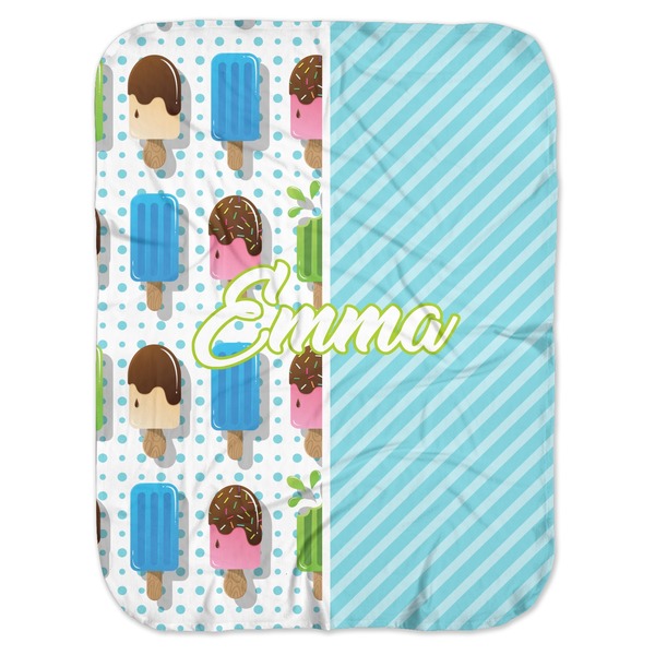 Custom Popsicles and Polka Dots Baby Swaddling Blanket (Personalized)