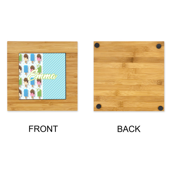 Popsicles and Polka Dots Bamboo Trivet with 6" Tile - APPROVAL