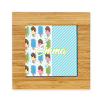 Popsicles and Polka Dots Bamboo Trivet with Ceramic Tile Insert (Personalized)